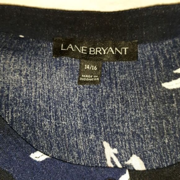 Lane Bryant‎ Spring Floral Print CHOKER-NECK Tunic - Picture 5 of 7